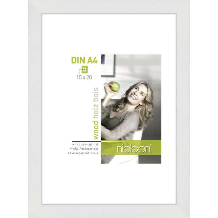 Cornice in legno Nielsen Apollon 21x30 cm bianca per documenti DIN A4