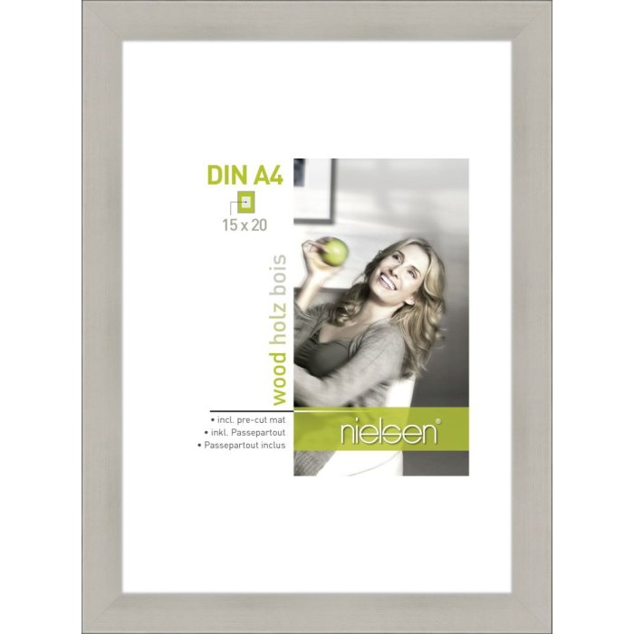 Cornice di legno Apollon 21x30 cm argento