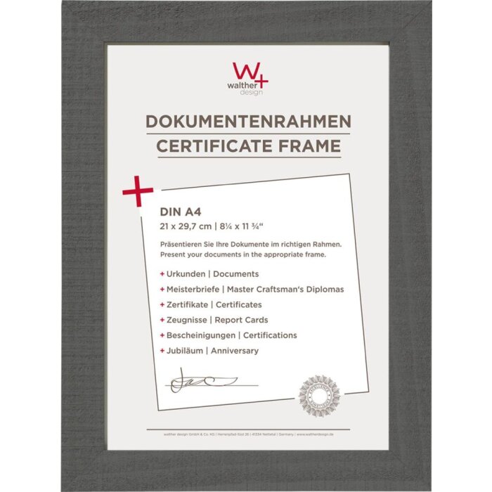 Cornice per documenti A4 Home grey