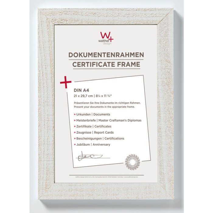 Cornice per certificati A4 Home polar white