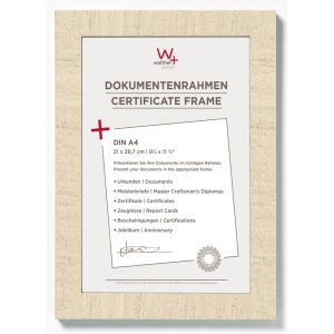 Cornice per documenti A4 Home bianco crema