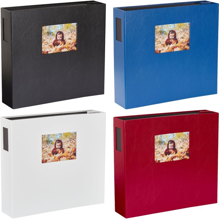 HNFD XL Album fotografico 1000 foto Lona 34,5x33 cm 168 pagine nere