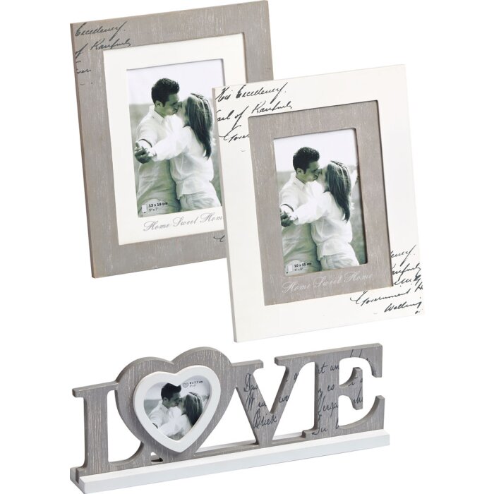 Cornici in legno Love 10x15 cm e 13x18 cm
