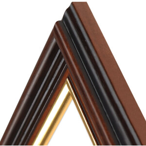 Cornice di legno H015 Vetro antico da museo 10x20 cm