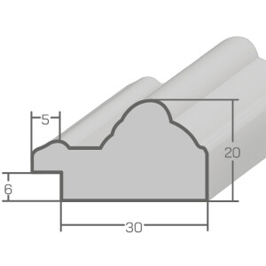 Cornice di legno H015 Vetro antico da museo 20x28 cm