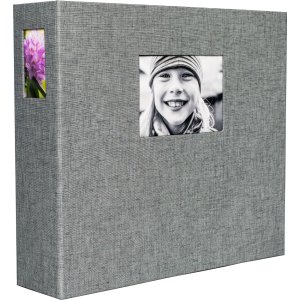 HNFD Album fotografico LONA Linen 1000 foto 34,5x33 cm 168 pagine nere