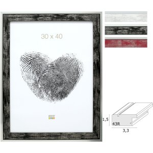 Cornice in legno Deknudt S43RE con bordo argentato