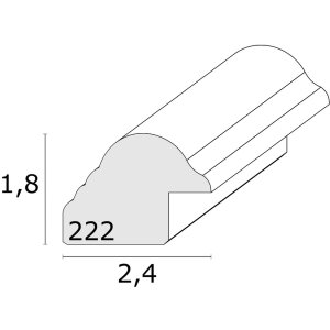Cornice di legno classica Deknudt S222H3 marrone 20x30 cm