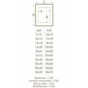 Cornice di legno S223K 10x15 cm bianco