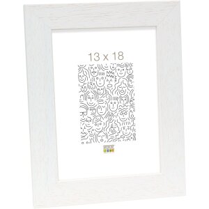 Cornice di legno S226K 13x18 cm bianco
