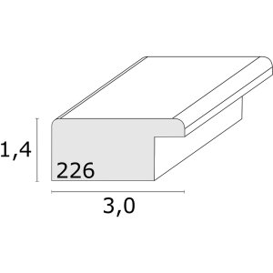 Cornice di legno S226K 21x30 cm grigio