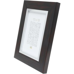 Cornice in plastica S41N mogano-argento 18x24 cm