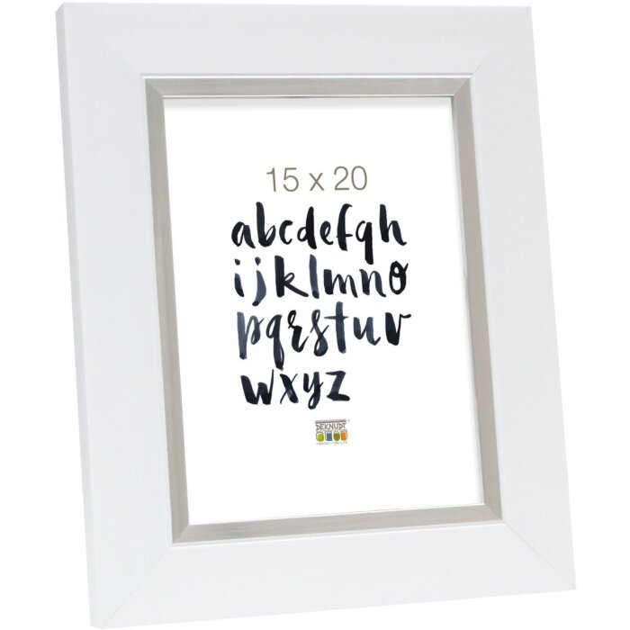 Cornice in plastica S41N bianco-argento 30x30 cm
