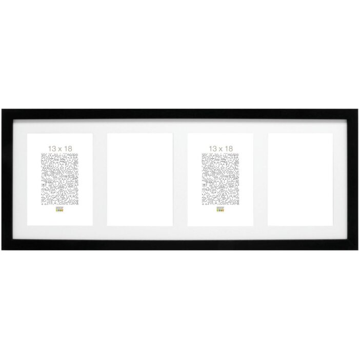 Cornice Galleria s66ka4 nero 4 foto 10x15 cm