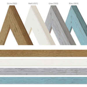 Cornice in legno H750 vetro acrilico 10x30 cm rovere