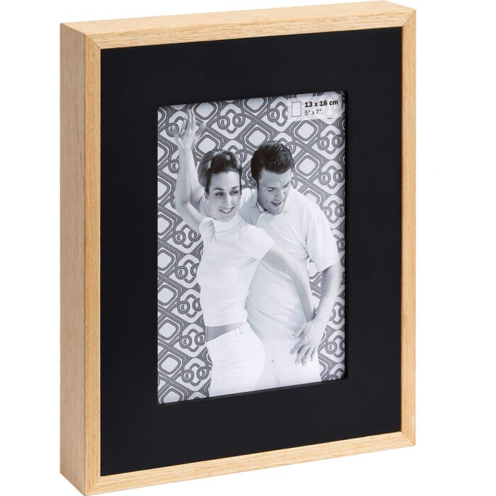 Cornice di legno Doppia 15x20 cm natura-nero