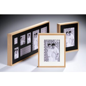 Cornice di legno Doppia 15x20 cm natura-nero