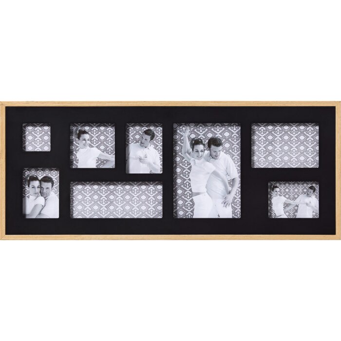 Walther Gallery Frame doppio 8 foto naturale-nero (25,5x61,5 cm)