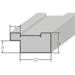 Cornice in legno H460 blu 15x15 cm vetro antiriflesso