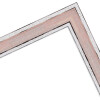 Cornice in legno H460 rosa 15x21 cm vetro acrilico