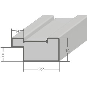 Cornice in legno H460 verde chiaro 20x40 cm vetro normale