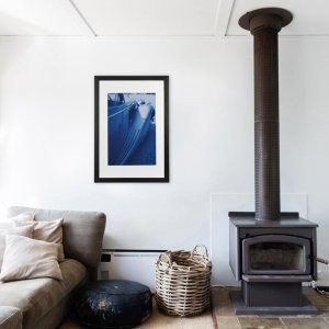 Henzo Telaio in alluminio Lucerna 40x60 cm nero con passepartout 30x45 cm