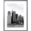 Telaio in plastica Henzo Metallica grigio acciaio 50x60 cm con passepartout 40x50 cm