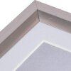 Telaio in plastica Henzo Metallica grigio acciaio 50x60 cm con passepartout 40x50 cm