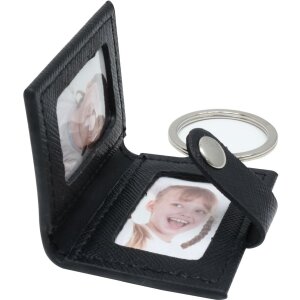 Portachiavi con foto in nero da dispiegare