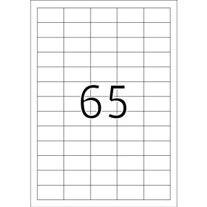 Etichette Premium A4, carta bianca 38,1x21,2 mm opaca 650 pz.