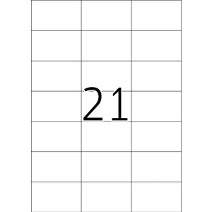 Etichette Premium A4, carta bianca 70x42,3 mm opaca 210 pz.