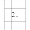 Etichette Premium A4, carta bianca 70x42,3 mm opaca 210 pz.