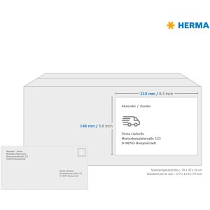 Etichette HERMA Premium A4 bianco 210x148 mm carta opaca 20 pezzi