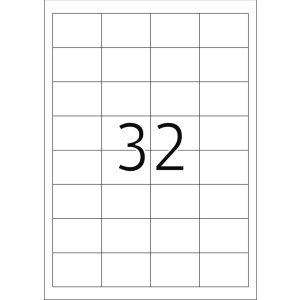 Etichette Premium a4, carta bianca 48,3x33,8 mm opaca 320 pz.