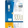 Etichette A4 giallo 45,7x21,2 mm carta opaca 960 pz.