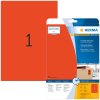 Etichette HERMA A4 rosso 210x297 mm carta opaca 20 pezzi