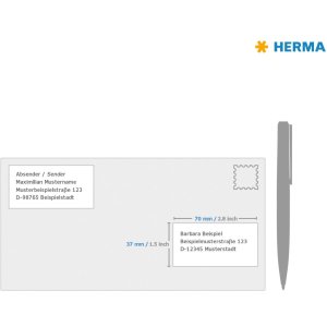 Etichette HERMA A4 verde 70x37 mm carta opaca 480 pezzi