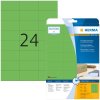 Etichette HERMA A4 verde 70x37 mm carta opaca 480 pezzi