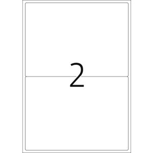 Etichette A4 blu 199,6x143,5 mm carta opaca 40 pz.