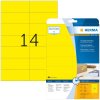 Etichette A4 giallo 105x42,3 mm carta opaca 280 pz.