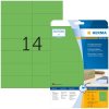Etichette A4 verde 105x42,3 mm carta opaca 280 pz.