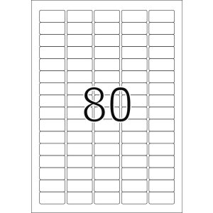 Etichette Premium A4, carta bianca 35,6x16,9 mm opaca 2000 pz.