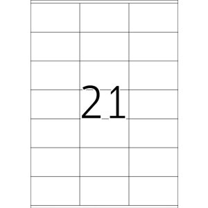 Etichette Premium A4, carta bianca 70x42 mm opaca 525 pz.