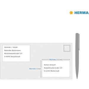 Etichette Premium A4, carta bianca 83,8x50,8 mm opaca 250 pz.