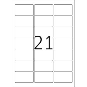 Etichette indirizzo Premium A4, carta bianca 63,5x38,1 mm opaca 525 pz.