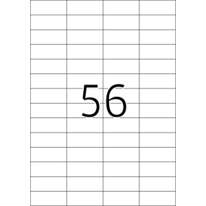 Etichette Premium A4, carta bianca 52,5x21,2 mm opaca 1400 pz.