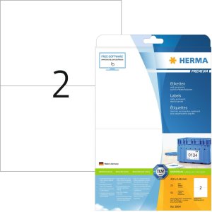 Etichette Premium A4, carta bianca 210x148 mm opaca 50 pz.