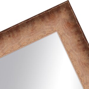 Cornice in legno H620 antico 60x60 cm vetro specchio marrone