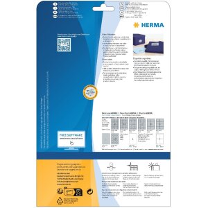 Etichette A4 argento 30,5x16,9 mm foglio lucido 2400 pz.