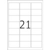 Etichette A4 argento 63,5x38,1 mm foglio lucido 525 pz.